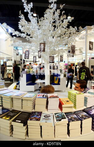 Frankfurt, Deutschland. Oktober 2017. Buchmesse Frankfurt 2017 (Internationale Buchmesse Frankfurt 2017), hier Stand des deutschen Großverlags Bastei Lübbe. Quelle: Christian Lademann Stockfoto