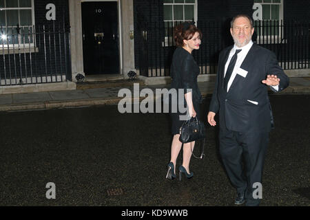 Helena Bonham Carter; Harvey Weinstein, Best of Britain's Creative Industries, die Downing Street, London, UK, 30. Juni 2014, Foto von Richard Goldschmidt Stockfoto