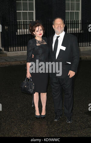 Helena Bonham Carter; Harvey Weinstein, Best of Britain's Creative Industries, die Downing Street, London, UK, 30. Juni 2014, Foto von Richard Goldschmidt Stockfoto