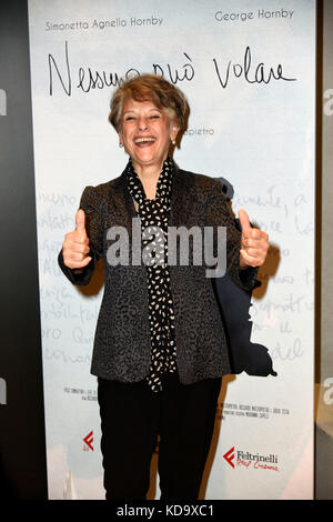 Mailand, Italien. 12 Okt, 2017. Mailand, Vorschau des Films 'Niemand kann fliegen" - im Bild: simonetta Lamm hornby Credit: unabhängige Fotoagentur/alamy leben Nachrichten Stockfoto
