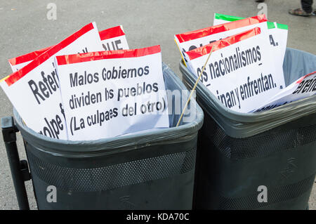 Barcelona, Spanien, 12. Oktober 2017: Spanisch Jahrestag der Entdeckung Amerikas Credit: Marco Pachiega/Alamy leben Nachrichten Stockfoto