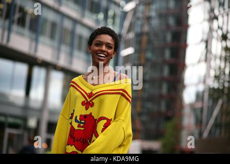 Selah Marley während der Christopher Kane London Fashion Week SS18 . Sept 2017 Street Style ***nur für redaktionelle Zwecke*** Stockfoto