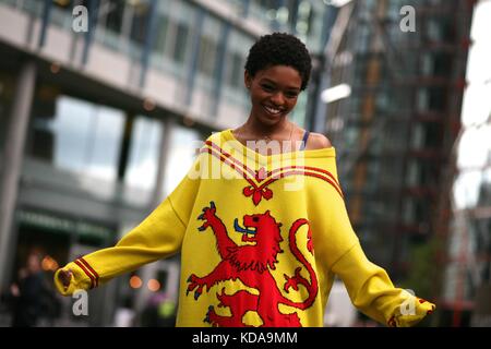 Selah Marley während der Christopher Kane London Fashion Week SS18 . Sept 2017 Street Style ***nur für redaktionelle Zwecke*** Stockfoto