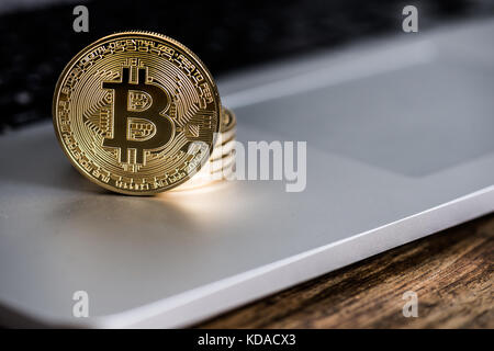 Bitcoins Stockfoto