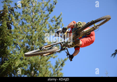 Peitsche aus Wm-crankworx in Whistler 2017 Stockfoto