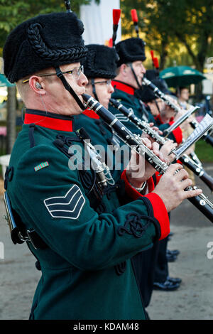 Military Marching Band of the Winchester Rifles beim Goodwood Revival 2017, Sussex, UK. Stockfoto