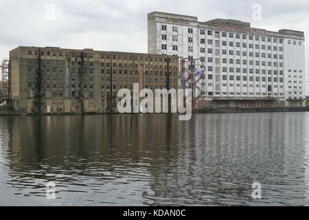 Verfallenes Spillers Millennium Blume Mühlen Gebäude Stockfoto