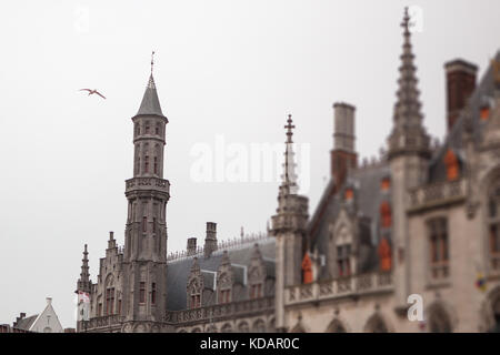 Blick von oben auf die Stadt Hall Stockfoto