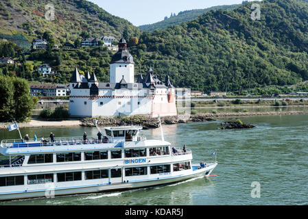 Burg Pfalzgrafenstein auf dem Rhein Stockfoto