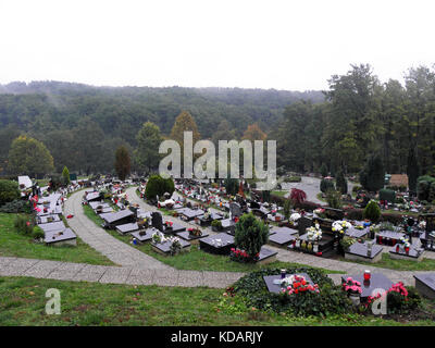 Die mirogoj Zagreb Hauptfriedhof, regnerischen Herbst, Landschaft, Kroatien, Europa, 2 Stockfoto