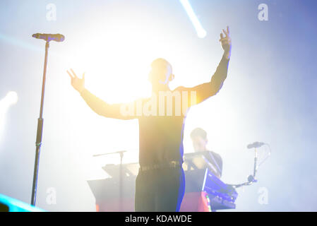 MADRID - 22.Juni: Linkin Park (Band) führen Sie im Konzert an Download (Heavy Metal Musik Festival) am 22. Juni 2017 in Madrid, Spanien. Stockfoto