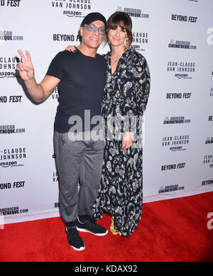 Jean Claude Van Damme, Kat 034 Ankunft am Jean Claude Van johnson Foster, ein Amazon Movie Premiere auf der Egyptian Theatre in Los Angeles. Oktober 9, 2017. Stockfoto