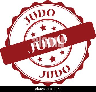 Judo roten Stempel Abbildung Stock Vektor