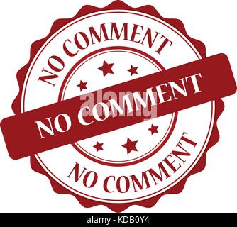 Kein Kommentar roten Stempel Abbildung Stock Vektor