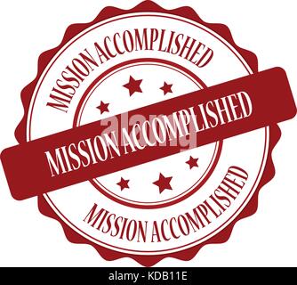 Mission accomplished roten Stempel Abbildung Stock Vektor