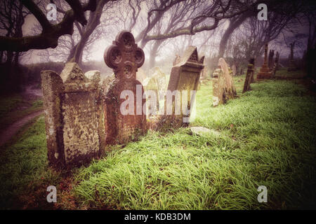 St. Dennis Cemetery, Cornwall, Großbritannien - John Gollop Stockfoto