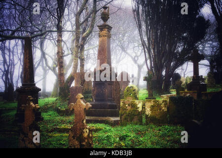 St. Dennis Cemetery, Cornwall, Großbritannien - John Gollop Stockfoto