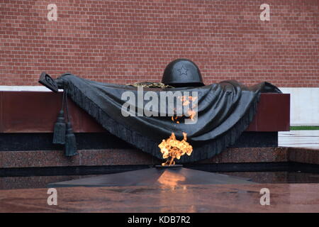 Grabmal des unbekannten Soldaten (Moskau) die russische Nahaufnahme Makro Stockfoto