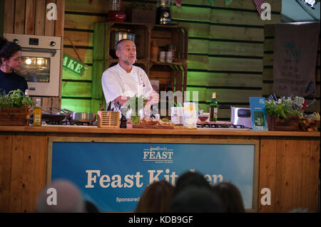 Michel Roux JR Kochdemo BBC Good Food Show 2017 Tower of london Stockfoto