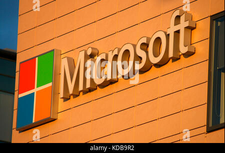 Logo - Markenname/Marke: Microsoft, Reykjavik, Island. Stockfoto