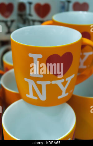 'I LOVE NY' Becher in New York City, USA Stockfoto