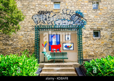 Der Blick entlang der Promenade Plantee Spaziergang in Paris, Frankreich Stockfoto