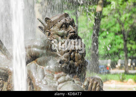 Brooklyn, New York - 30. Juni 2007: Bailey Brunnen im Freien Skulptur in New York City an der Stelle der drei Brunnen aus dem 19. Jahrhundert im Grand Army Plaza Stockfoto