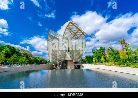 Stiftung Louis Vuitton in Paris. Stockfoto