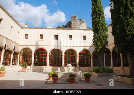 Innenhof. Parador, Cuenca, Spanien. Stockfoto