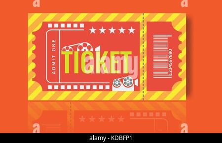 Kino ticket Beispiel- Template Design. trendige Vektor. Stock Vektor