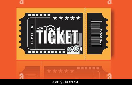 Kino ticket Beispiel- Template Design. trendige Vektor. Stock Vektor