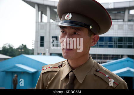 Poste frontière des deux Corées, ici le poste Nord coréen le 7 octobre 2012. Zwischen den beiden Koreas , nordkoreanische Station hier 7. Oktober 2012 Stockfoto