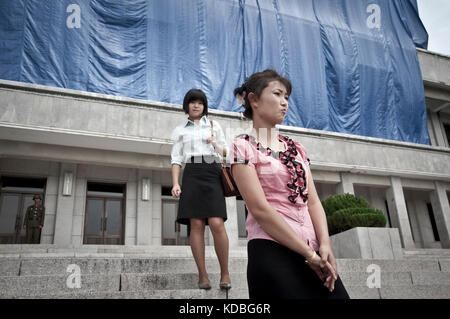 Poste frontière des deux Corées, ici le poste Nord coréen le 7 octobre 2012. Zwischen den beiden Koreas , nordkoreanische Station hier 7. Oktober 2012 Stockfoto