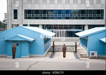 Poste frontière des deux Corées, ici le poste Nord coréen le 7 octobre 2012. Zwischen den beiden Koreas , nordkoreanische Station hier 7. Oktober 2012 Stockfoto