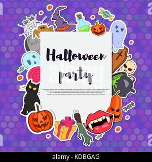 Vector Halloween Party Einladung Stock Vektor