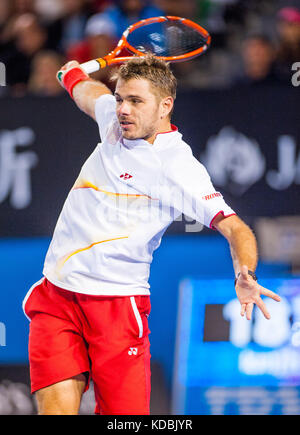 Stan Wawrinka gewinnt die Australian Open Stockfoto