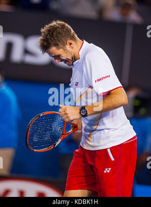 Stan Wawrinka gewinnt die Australian Open Stockfoto