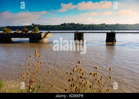 Dordogne River, Bordeaux. Region Aquitaine, Departamento Gironde. Frankreich, Europa Stockfoto