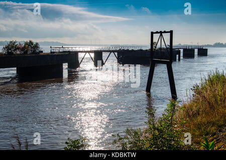Dordogne River, Bordeaux. Region Aquitaine, Departamento Gironde. Frankreich, Europa Stockfoto