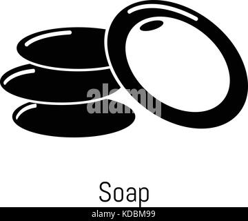 Soap-Symbol, einfachen schwarzen Stil Stock Vektor