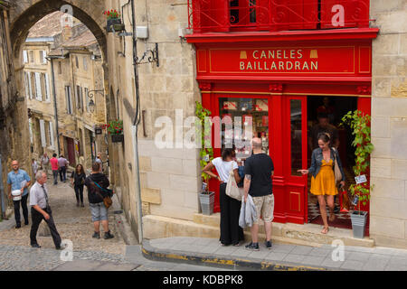 Historisches Zentrum, Weinregion Saint-Emilion Bordeaux. Aquitaine Region, Departement Gironde. Frankreich Europa Stockfoto