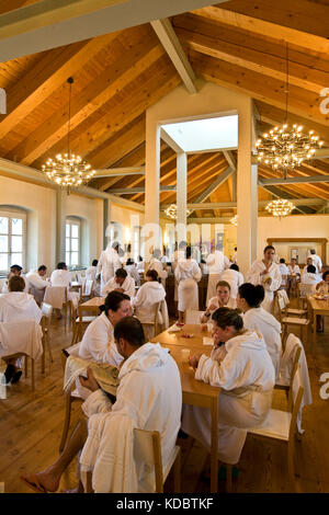 Speisesaal, Pré-Saint-Didier Spa, Aostatal, Italien Stockfoto