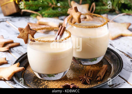 Eierlikör Weihnachten cocktail Stockfoto