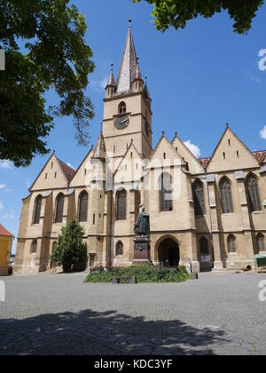 Schönen evangelischen gotische Kathedrale in Sibiu, Rumänien Stockfoto