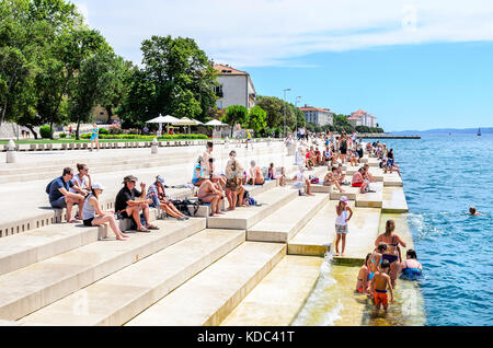 Meeresorgel in Zadar, Kroatien. Stockfoto