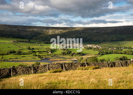 Die schöne Landschaft rund um reeth in swaledale, North Yorkshire, England. Stockfoto