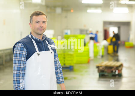 Porträt der Mann in der Factory Stockfoto