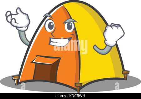 Erfolgreiche zelt Charakter Cartoon Stil Stock Vektor