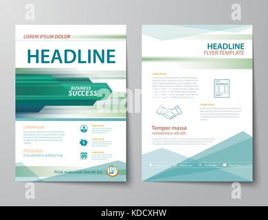 Reihe von Business-Magazin-Cover, Flyer, Broschüre flache Design-Vorlagen Stock Vektor