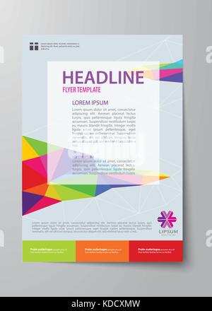 Reihe von Business-Magazin-Cover, Flyer, Broschüre flache Design-Vorlagen Stock Vektor